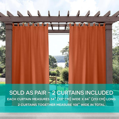 Exclusive Home Cabana Solid Indoor/Outdoor Light Filtering Hook-and-Loop Tab - Image 6