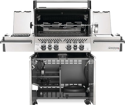 Napoleon PRO500RSIBPSS-3 Prestige PRO BBQ Propane Gas Grill, 500 sq.in. + Infrared Side and Rear Burners, Stainless Steel