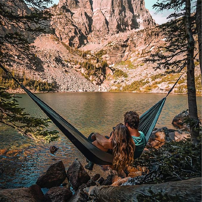 Wise Owl Outfitters Camping Hammock – 500lbs Portable Hammock with Tree Straps - Travel, Backpacking, Hiking, Outdoors Camping Gear - Single or Double