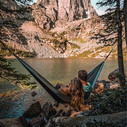 Wise Owl Outfitters Camping Hammock – 500lbs Portable Hammock with Tree Straps - Travel, Backpacking, Hiking, Outdoors Camping Gear - Single or Double