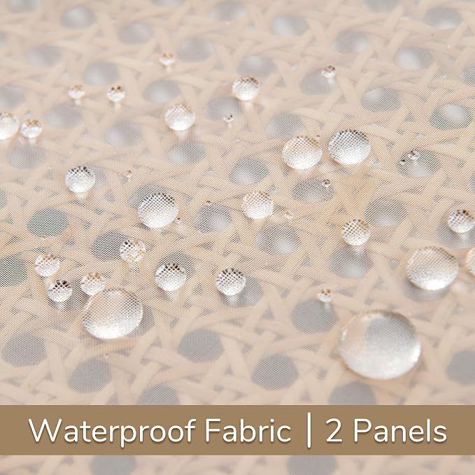 Outdoor Sheer Curtains for Patio Waterproof, 2 Panels Rod Pocket Indoor/Outdoor - Image 5