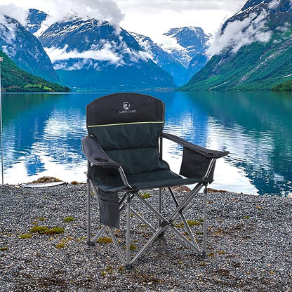 LET'S CAMP Folding Camping Chair Oversized Heavy Duty Padded Outdoor Chair | - Image 2