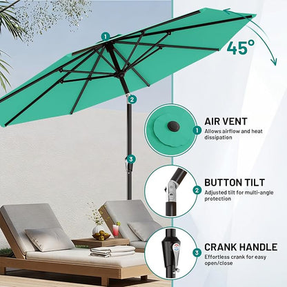 9 FT Patio Umbrella for Outdoor, Outdoor Table Umbrella - Image 5