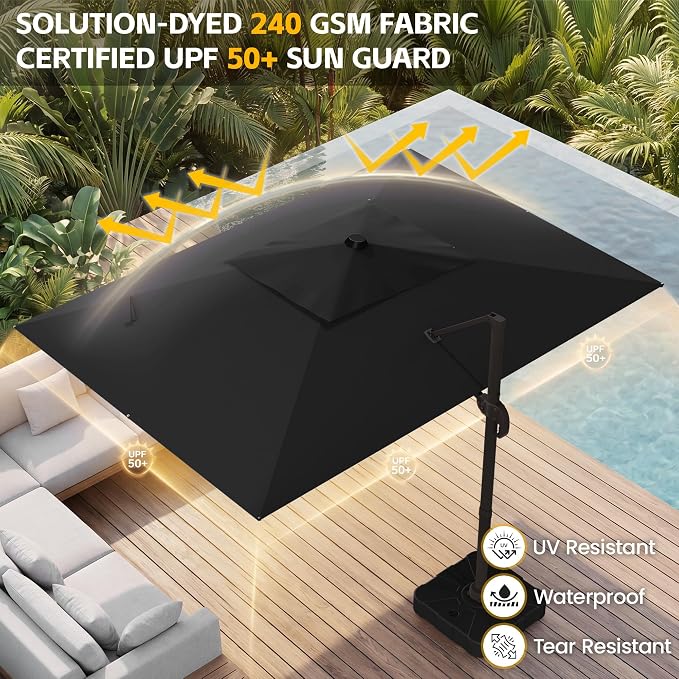 9x12 FT Patio Cantilever Umbrella - Image 5