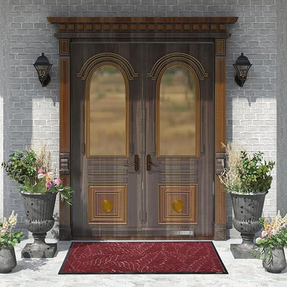Yimobra 60x36 Large Door Mat Outdoor Indoor, All-Season Waterproof Door Mat Outside Entrance, All-Weather Non-Slip Outside Doormat for Garage Patio Entryway, Red