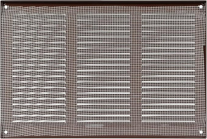Repa Market 12x8 Inch Air Vent Cover/Brown Galvanized Steel Louvered Grill Cover with Mesh Screen/Wall or Ceiling Vent/Durable Flush Mount HVAC Register for Indoor and Outdoor Ventilation