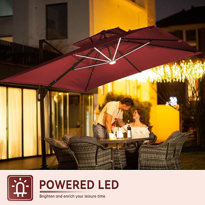10x13FT Cantilever Patio Umbrella - Image 3