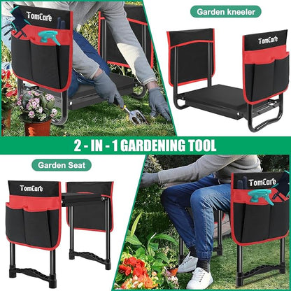 TomCare Garden Kneeler and Seat, 11.12" Kneeling Pad Sturdy Garden Bench | - Image 6