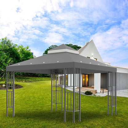 Sumfaller 10x10 FT Gazebo Replacement Canopy Top Cover | Double Tiered Canopy - Image 3