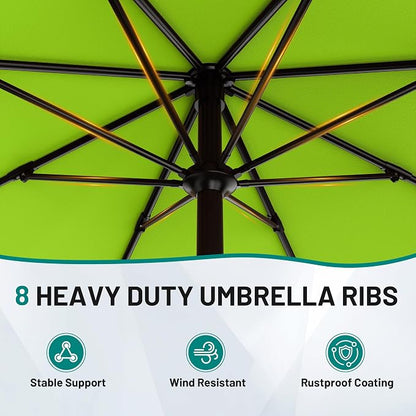 9 FT Patio Umbrella for Outdoor, Outdoor Table Umbrella - Image 3