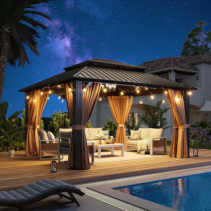 Aoxun Gazebo 14x10 Hardtop Gazebo - Image 8