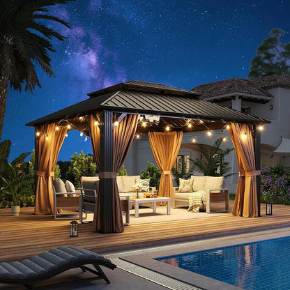 Aoxun Gazebo 14x10 Hardtop Gazebo - Image 8