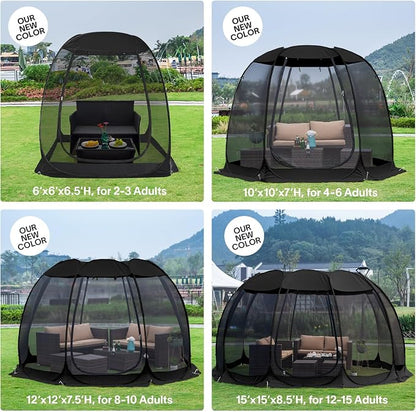 Alvantor Pop Up Screen House Tent, Instant Outdoor Gazebo - Image 3