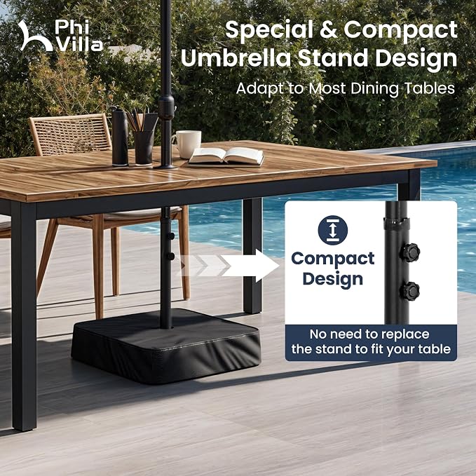 PHI VILLA 15ft Large Outdoor Patio Umbrella - Image 4