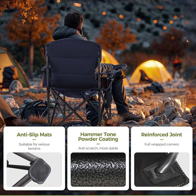 ALPHA CAMP Oversized Fully Padded Camping Chairs - Image 6