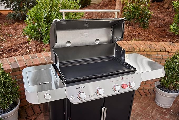 Weber Rust-Resistant Outdoor Griddle Insert for Genesis 400 Series Gas Grills, Full-Size