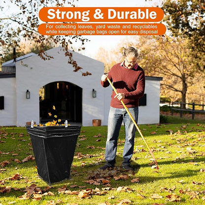 1pc Metal Trash Bag Holder - Garbage Bag Holder Frame Holds 30-45 Gallon Plastic Bags-Multi-Use Outdoor Leaf Bag Stand for Yard Camping Garden Lawn Party Supplies