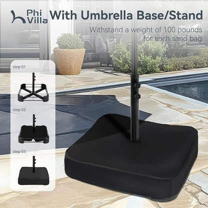 PHI VILLA 15ft Large Outdoor Patio Umbrella - Image 4