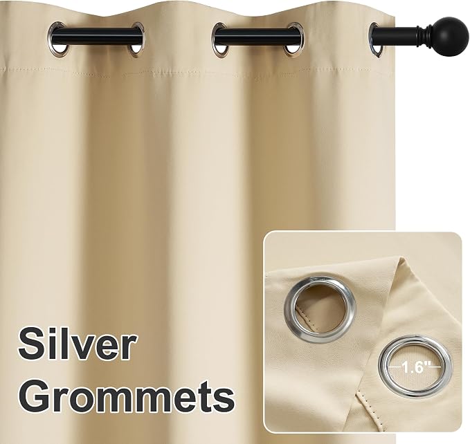RYB HOME Outdoor Curtains for Patio Waterproof Privacy Thermal Insulated | - Image 4