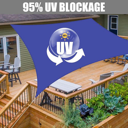Neween Waterproof Sun Shade Sail Rectangle UV Block Canopy - Image 3
