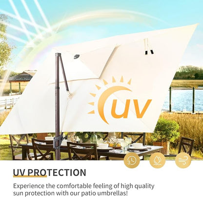 JZAC & QZYD 10x13 FT Cantilever Offset Patio Umbrella - Image 8