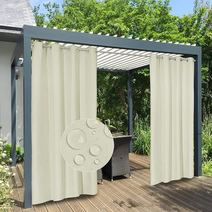 Easy-Going 100% Waterproof Outdoor Curtains 54x96 inch, Gazebo and Pergola 2 by Easy-Going