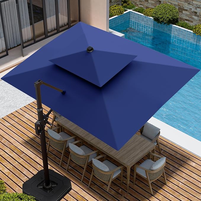 9' X 12' Cantilever Patio Outdoor Umbrella - Image 4