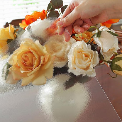 Frosted Clear Table Protector 18 x 48 Inch, 2mm Thick Plastic Table Cover, Waterproof PVC Clear Table Cover Protector, Desk Protector Mat, Writing Desk Pad for Desktop, Coffee & Dining Room Table