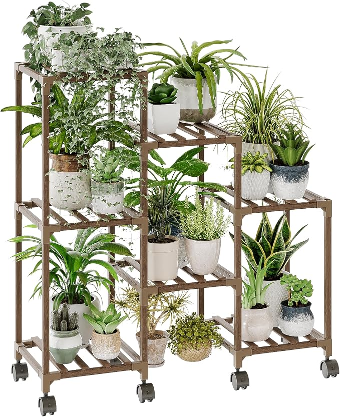 Bamworld Plant Stand with Wheels by Bamworld