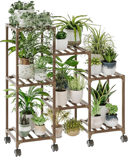 Bamworld Plant Stand with Wheels by Bamworld