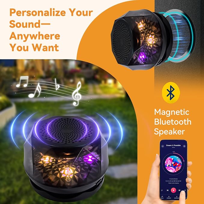 Patio Gazebo 10'x12' with LED Lights & Bluetooth Speaker, Heavy Duty Outdoor - Image 4
