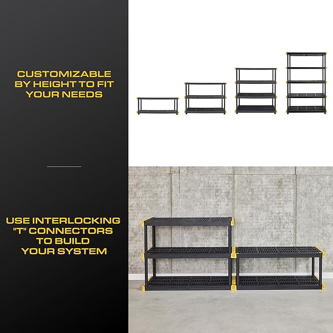 CX 5-Tier Heavy Duty Plastic Storage Shelves - Image 7