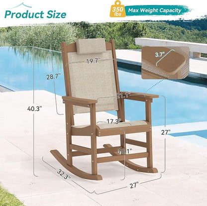 Outdoor Rocking Chair Set of 2 - Image 2