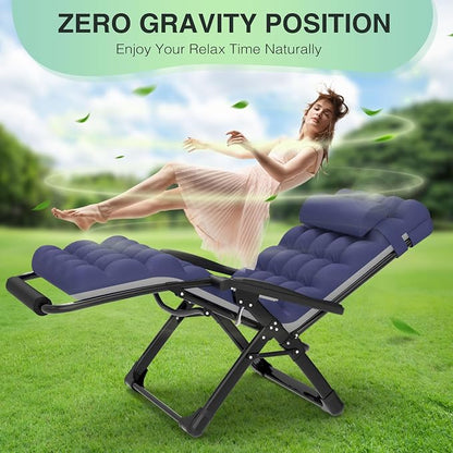 Suteck Oversized Zero Gravity Chair, 500LBS 33" XXL Reclining Lounge Chairs | - Image 6