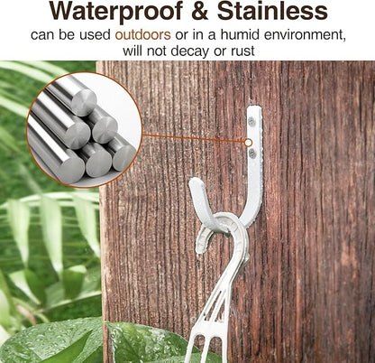 Wall Hooks for Hanging Towel/Coat - 22LB Screw in Metal Hanger Wall Mount, for Outdoor, Closet, Door, Bathrooms, for Backpack, Robe, White 5 Pack