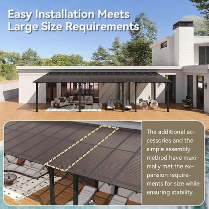 Aoxun 30’x10’ Gazebo for Patio, Gazebo Pergola - Image 5