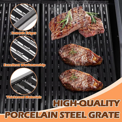 17" Infrared Grill Grates for Charbroil Performance 4 Burner 463365021 463352521 463354021 463365522, Porcelain Steel Emitter Plate for Charbroil Grill Replacement Parts G426-0004-W1 G426-0005-W1