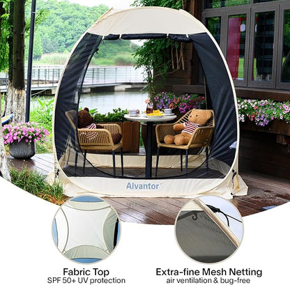 Alvantor Pop Up Screen House Tent, Instant Outdoor Gazebo - Image 5