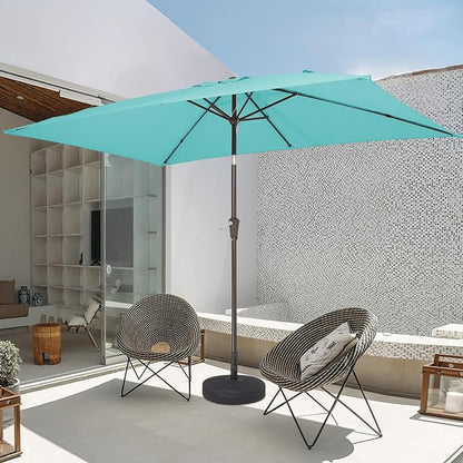 JEAREY 6.5x10 ft Rectangular Patio Umbrellas Outdoor Market Umbrella - Image 4