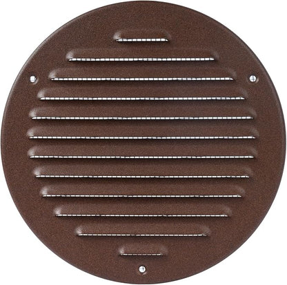 Round Ventilation Grille / 6'' Inch Inside Measurement/Black Metal Air Vent Louver - Inside/Outside use - / 7.25" Inch Outer Measurement