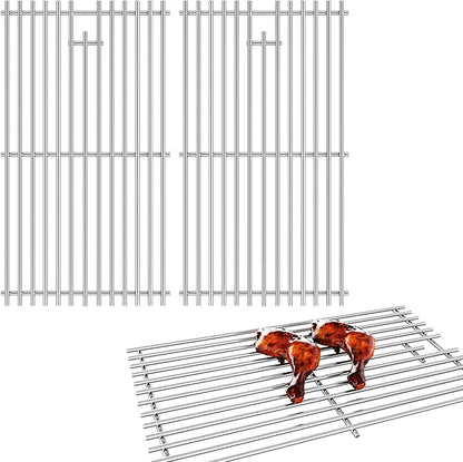 17''D x 28.5''W Grill Grates Replacement for Char-Broil 463242715,Silver Stainless Steel Grill Grate for Nexgrill 720-0882A,3Pack Grill Grates for Original Part Number: CHRG533-0009-W1