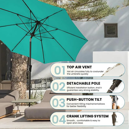 9 FT Patio Umbrella Outdoor pool Umbrella - Image 5