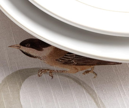 Maison d' Hermine Table Cloth Round Table 100% Cotton 63 Inches Fall Tablecloth Reusable Everyday Use for Thanksgiving Christmas Decorations Dining Farmhouse Party (Lumina)