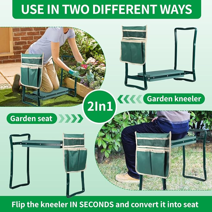 Portable Foldable Garden Kneeler and Seat - Image 6