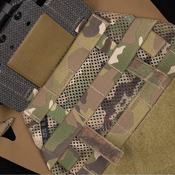 Let Me Be Airsoft Plate Carrier Molle Phone Carrier Outdoor Lightweight Navigation Board，Wide Angle Foldable Phone Holder Chest Rig Hovering Mount Tactical Vest Accessory (Coyote Brown)