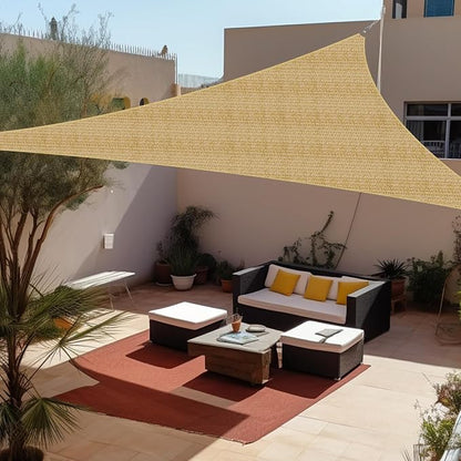 Shade&Beyond Custom Sun Shade Sail 10'x11'x14.9' Triangle Sun Sail Shades Patio by ShadeBeyond
