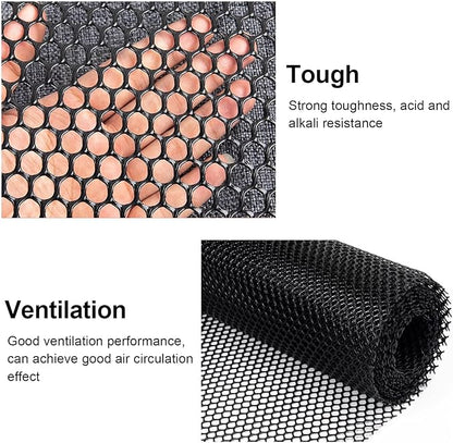 39.3IN x 65.6FT Garden Plastic Wire Mesh Fencing, Black Plastic Safety Fence Roll Poultry Breeding Netting Balcony Protection Net for Gardening Animal Pet Vegetable(Size:39.3INx32.8FT-Mesh 0.47IN)