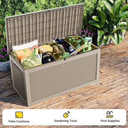 320 Gallon Resin Deck Box, Waterproof UV Resistant - Image 6