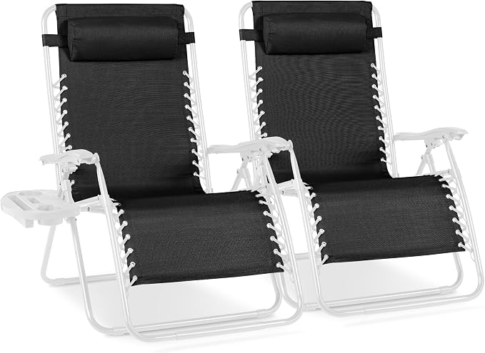 Best Choice Products Set of 2 Extra Wide Adjustable Steel Mesh Zero Gravity by Unknown