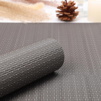 Myir JUN Table Runner, Vinyl Table Runner Indoor 72 Inch Long Arbitrarily Cropped Runner for Table Heatproof for Home Party (Dark Gray, 15 x 72 inch)
